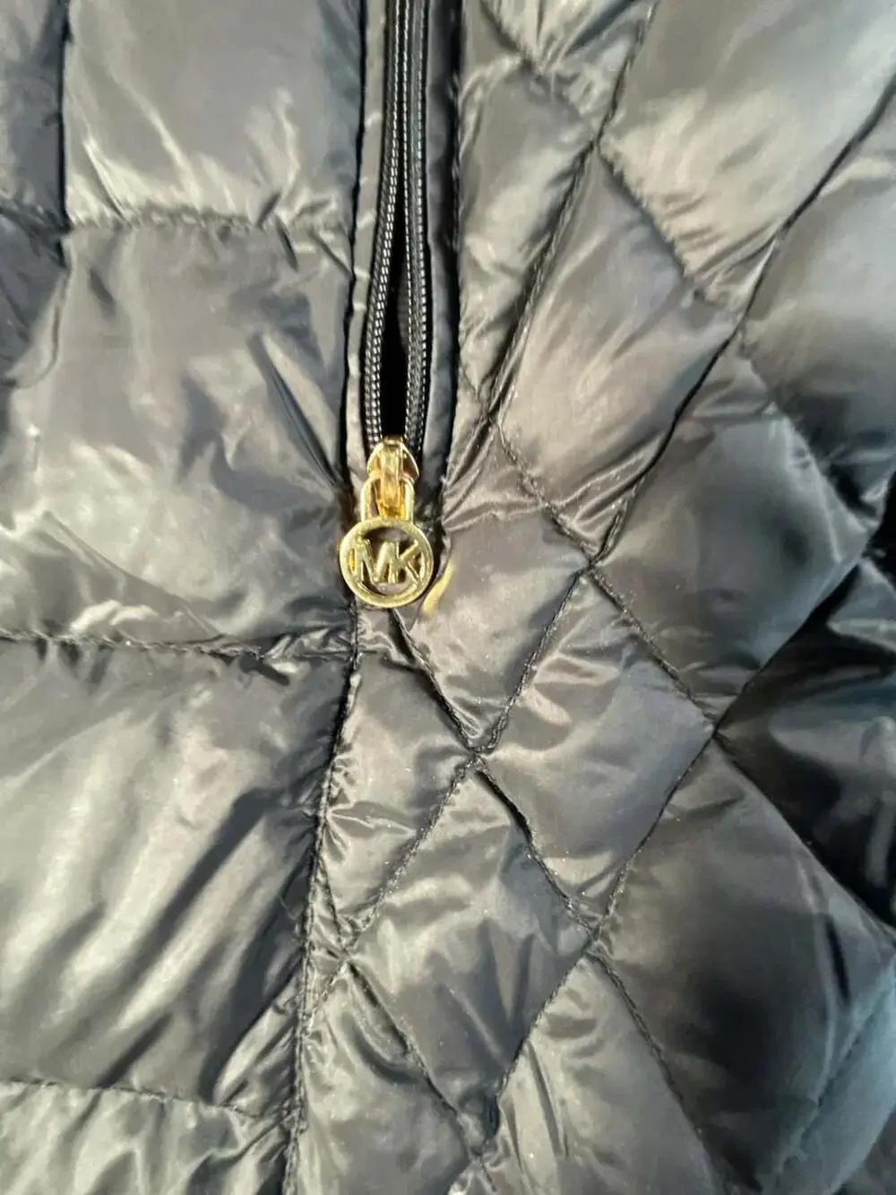 Michael Kors Packable Quilted Hooded Down Jacket Puffer Coat Black